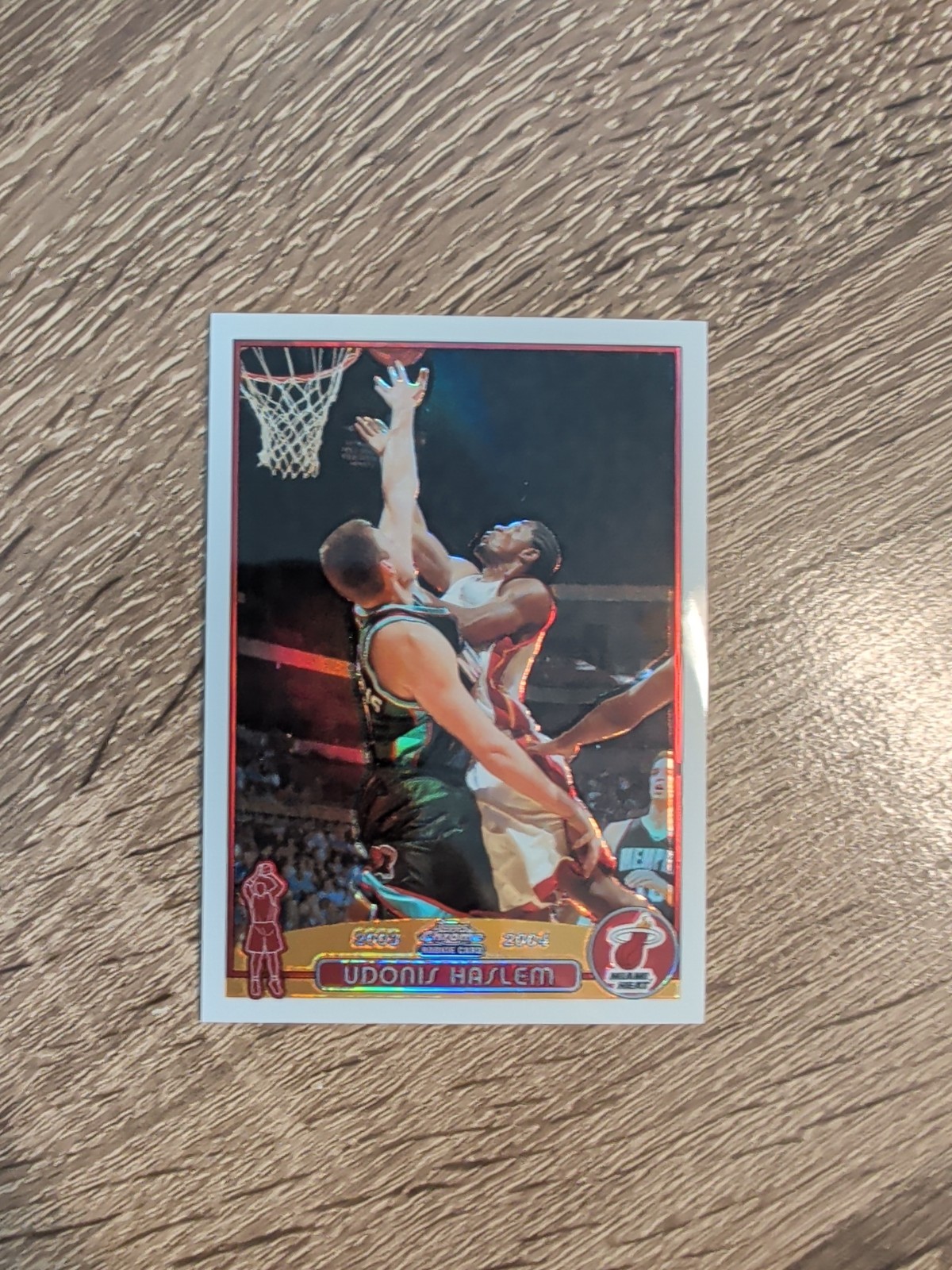 2003-04 Topps Chrome Rookie Refractor Udonis Haslem #164 Miami Heat RC