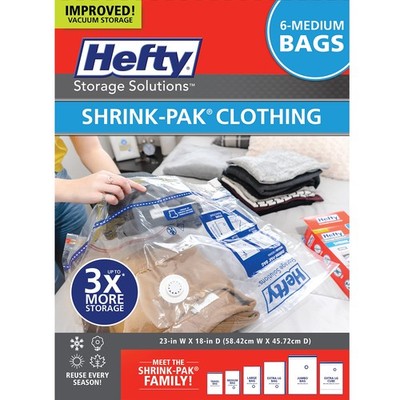 Hefty Vacuum Storage Bags - Space Saver for Under Bed Storage, Clothing and C...