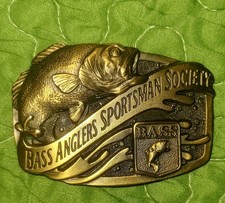 Vintage Bass Anglers Sportsman Belt Buckle 3 2 Measure Mint