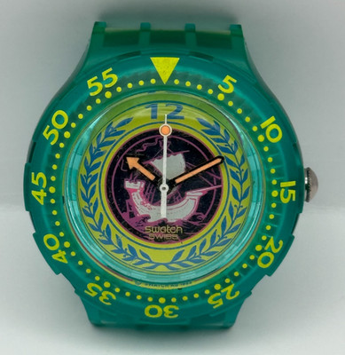 Vintage Swatch Scuba 200 Uhr SDG105 Ship of Glory 1994 ETA Quartz 40mm Teile 