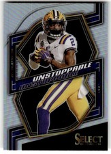 2023 Panini Select Draft Picks Justin Jefferson Unstoppable Silver Prizm #UN-21