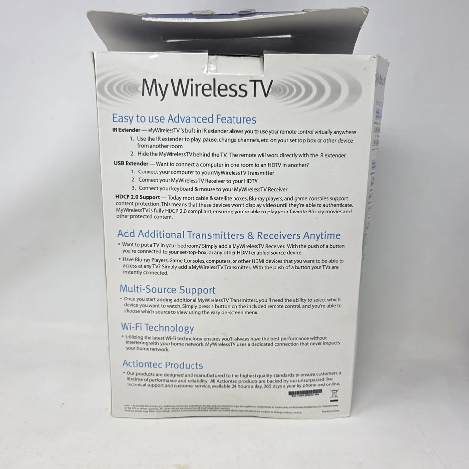 Actiontec MWTV200 KIT MyWirelessTV Video Transmitter and Receiver No Remote - Image 3 of 4