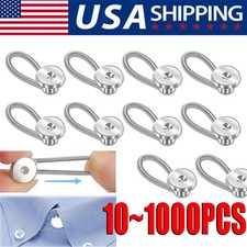 1000pcs Metal Collar Neck Waist Extender Buttons For Men Dress Shirts Pants LOT