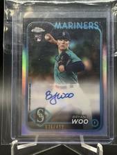 2024 Topps Chrome Update Series - Autographs Bryan Woo #AC-BW Refractor /499...