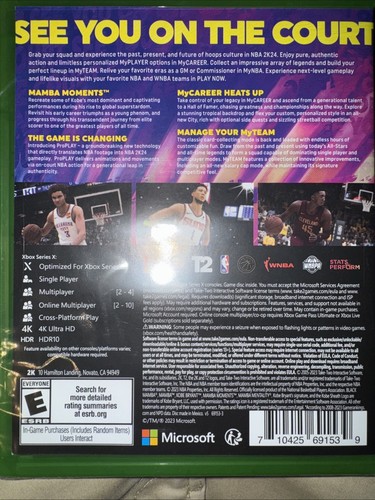 NBA2K24 Kobe Bryant Edition (Microsoft Xbox Series X, 2023) New Sealed - Picture 6 of 8