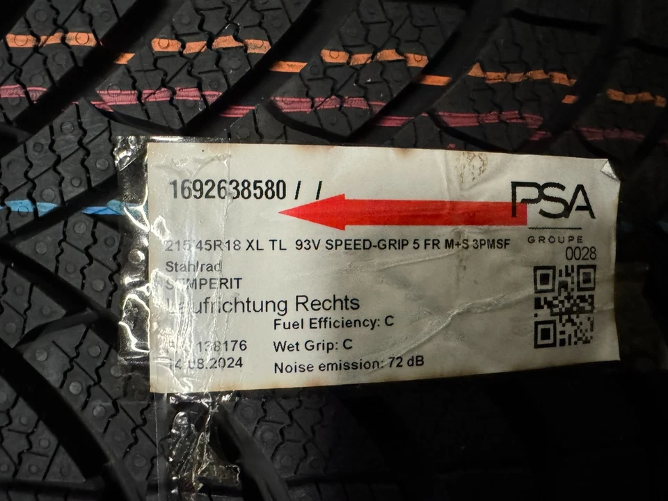 Winterkomplettrad-Satz Opel Astra L Peugeot 308 Elektro 215/45 R18 Winterrad - Bild 2 von 4