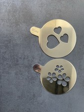 Tchibo Edelstahl Schablonen für Kaffee, Capp...