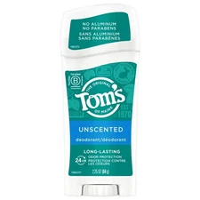 Tom's of Maine Long-Lasting Aluminum-Free Natural Deodorant, Unscented (1 Pack)