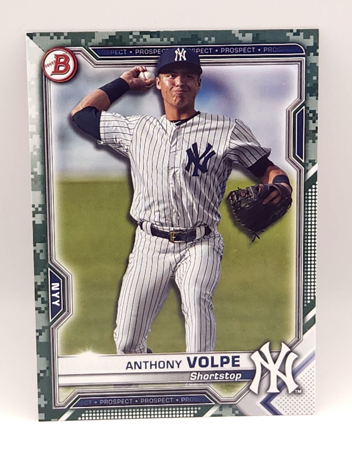 2021 Bowman - Prospects Anthony Volpe #BP-85 Camo Border (RC) New York Yankees 