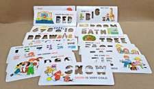 Vintage 1972 Fisher-Price School Days Desk Stencil Cards 16 Complete
