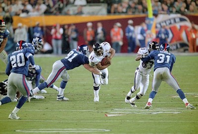 Jamal Lewis Baltimore Ravens gets hit by Ryan Phillips New York Gi- Old Photo
