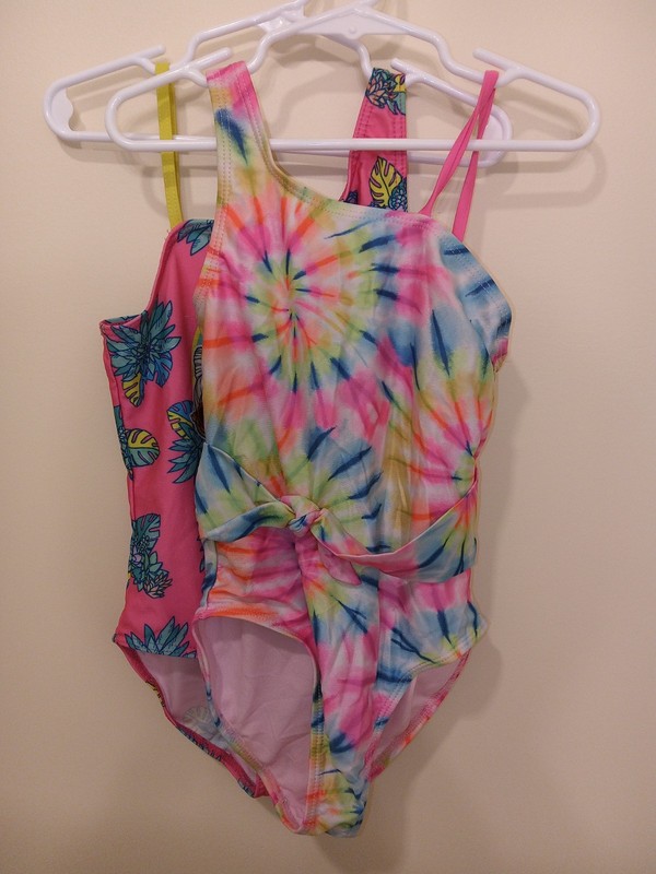 Girls Size 4-5 & 5-6 Swim Suit Set Lot of 2 LOL Surprise Wonder Nation 0010