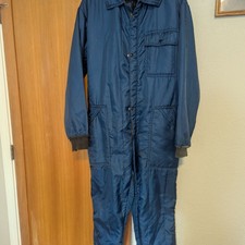 Vintage Walls Blizzard Pruf Insulated Coveralls, Men's Navy Blue Snowmobile Ski