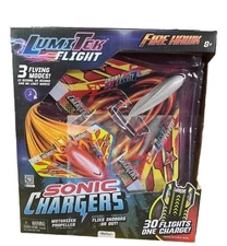 LumiTek Flight Sonic Chargers Fire Hawk Airplane Glider Motorized Propeller New