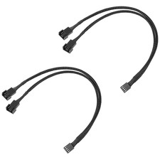 3 Way 4-Pin PWM Fan Splitter Cable 12in PC Cooling Adapter 2-Pack