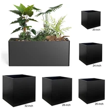 Large Galvanized Steel Planters Metal Garden Planter Box for Outdoor Porch Deck