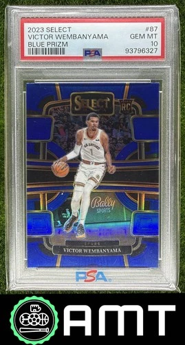 Victor Wembanyama RC PSA 10 2023-24 Panini Select Blue Prizm Spurs 6327