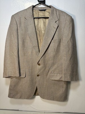 Vintage Burberrys Saks Fifth Avenue Jacke Hahnentritt. 44R. Beige. Schottland