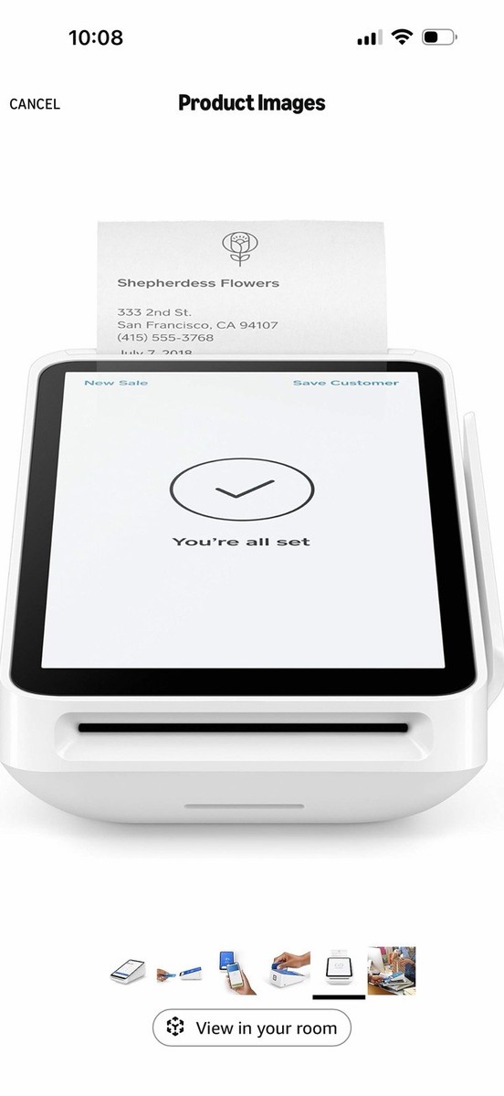 Square Terminal Credit Card Terminal with Receipt Printer Wired