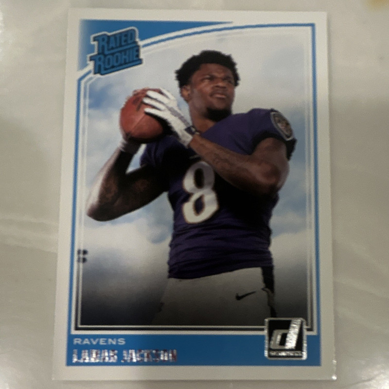 Panini 2018 Donruss Rated Rookie Lamar Jackson Baltimore Ravens #317 NFL Card