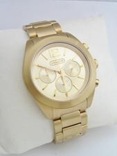COACH WATCH MENS CHRONOGRAPH CA.67.2.34.0686 GOLD STAINLESS STEEL QUARTZ GENUINE