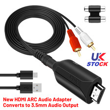 HDMI ARC Audio Adapter with 3.5mm USB Audio Output Extractor Audio Cable For TV
