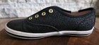 Girls Size 12 Kate Spade Black Glitter Sparkle Keds Euc — photo 5