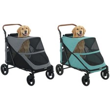 PawHut Dog Stroller for Large Dogs, All Terrain Pet Stroller