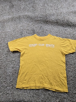#ad Vintage Collegiate Pacific T Shirt Medium Mens Yellow USA Made Single Stitch 80s $24.99