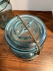 Blue Ball Antique Quart Canning Jars 2 Wire Glass Seals Sure Seal Ideal 1908 — photo 9