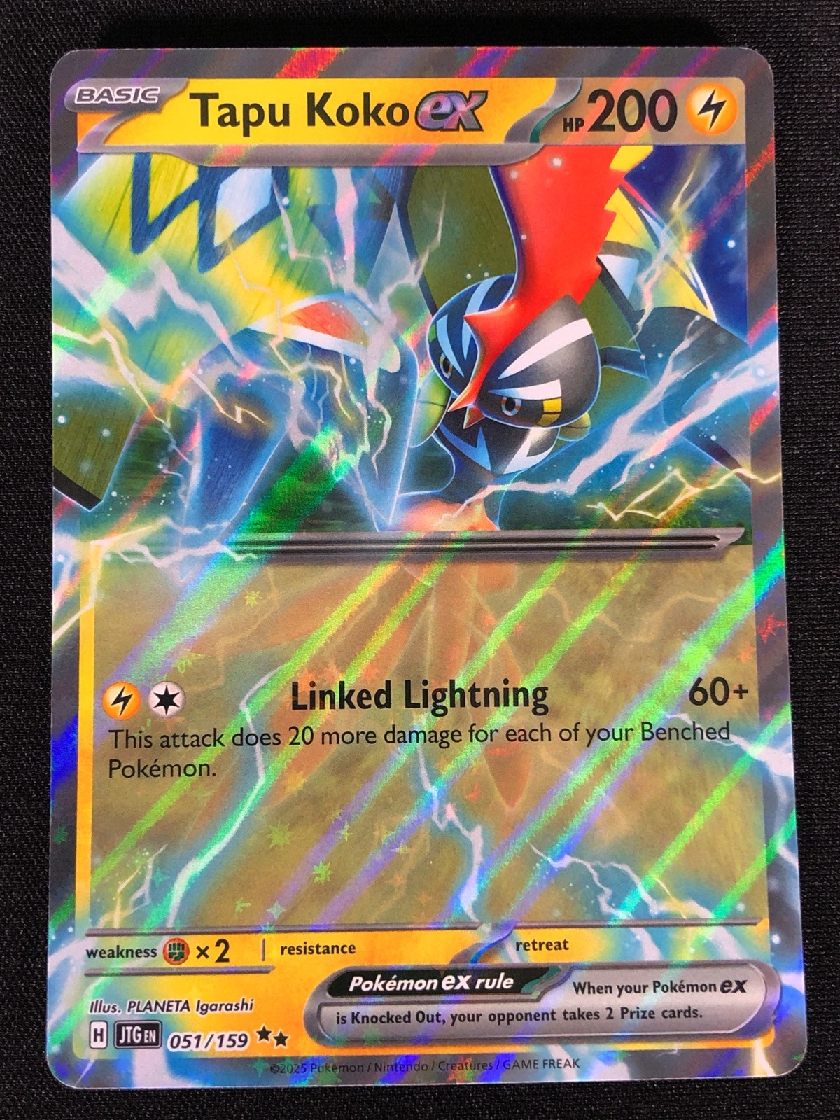 Pokemon Tapu Koko EX 051/159 Ultra Rare Holo (NM)