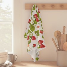 Strawberry Microfiber Tea Towel, Farmhouse Dish Towel, Cute Kitchen Towel NEW