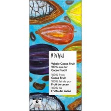 Barre de cacao Vivani Whole Cacao Fruit 100 % Chocolate Vegan Bio - 80 g