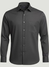 Van Heusen Mens XL NEW Wrinkle Free Dress Shirt Stretch Flex Collar Dark Gray