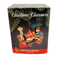 Santa's Best Christmas Charmers Holiday Ornament North Pole Polar Express Train