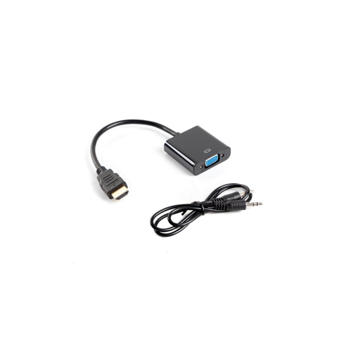 Adattatore jack HDMI-VGA+ 3,5mm stereo 0,2m AD-0017-BK