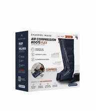 Sharper Image Air Compression Boots Flex Leg Recovery System Small/Medium Blue