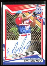 Raymond Mola 2022 Panini Elite Extra Edition Auto #208 Dominican Prospect League