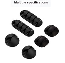 Silicone Cable Organizer Clips Desktop USB Winder Cord Management Holder Keeper