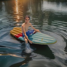 Intex Surf’s Up Inflatable Surfboard Pool Float | Fiber-Tech | 70” x 27