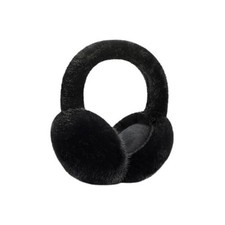 Ear Muffs for Winter Women Adjustable Faux Fur Earmuffs -Ear Warmer Black
