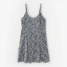 NWT Gap Sleeveless Dress Womens Large Blue White Floral Mini Casual Comfy Spring