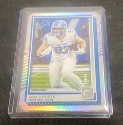Panini Donruss 2025 Sam LaPorta Detroit Lions #293 Press Proof Silver /99