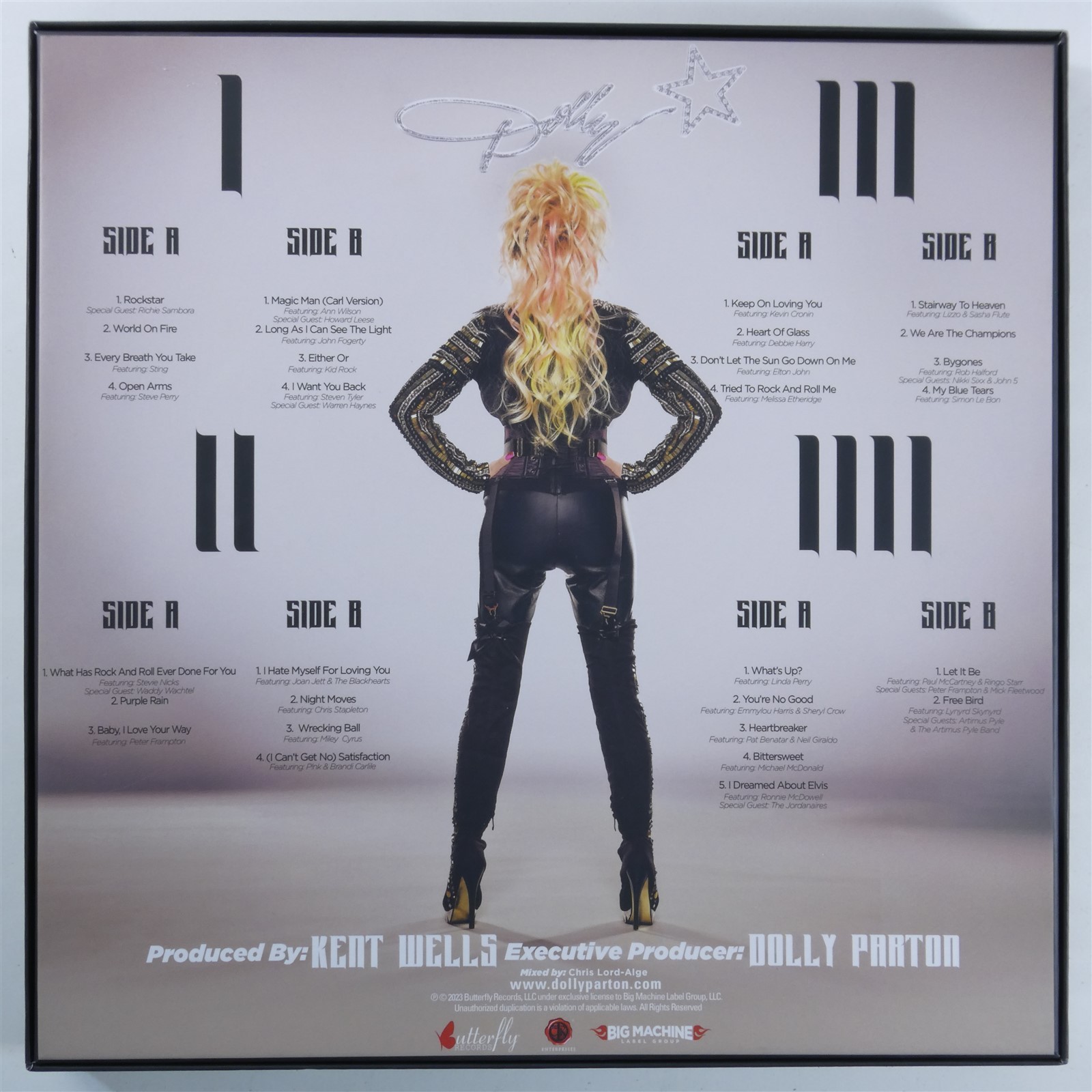 Machine Shop Dolly DOLLY PARTON Rockstar BIG MACHINE 4XLP VG++/VG+ blue vinyl boxset w ...