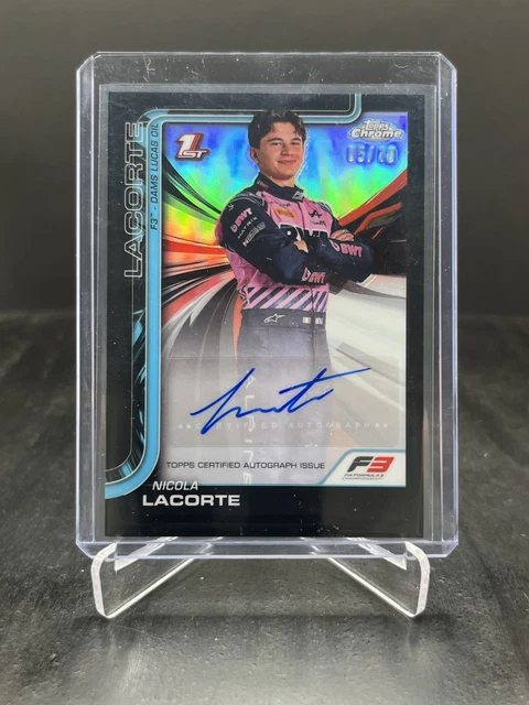 2025 Topps Chrome F1 Nicola Lacorte 1st Autograph Auto Black 05/10 #CAC-LAC