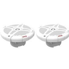 Pyle 6.5" Dual Marine Waterproof Bluetooth 2-Way 600W Speakers Pair, White 