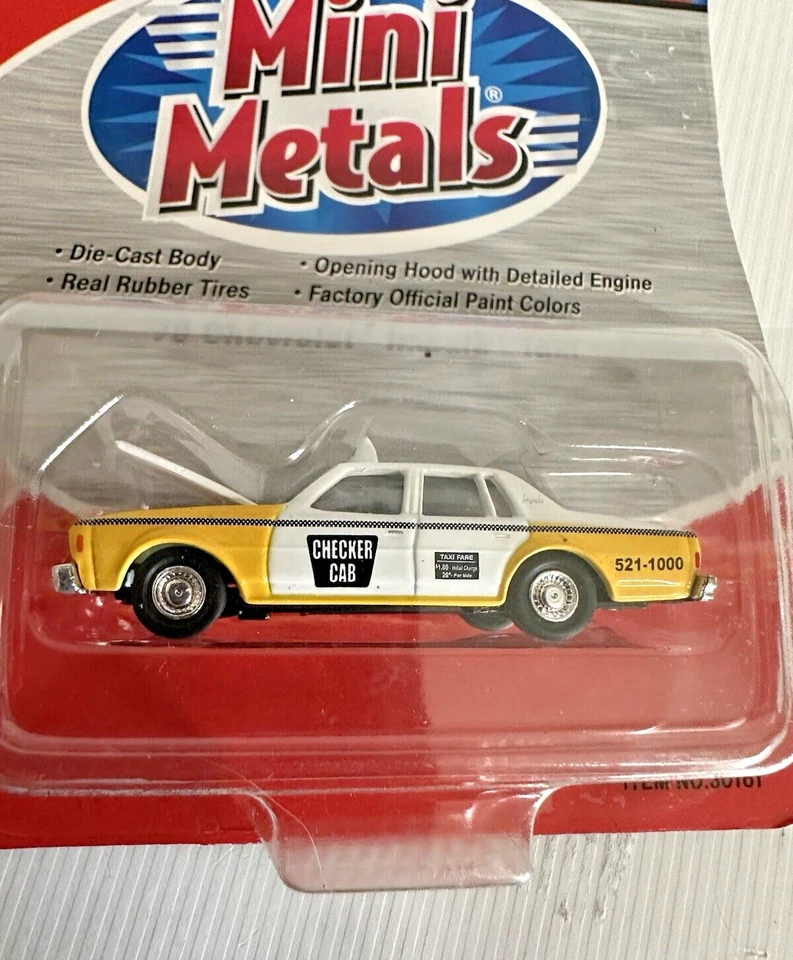 Mini Metales HO / 1:87 Escala 30161 '78 Chevrolet Impala Taxi Clásico Metal Works Foto 3 de 4