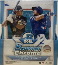 2021 TOPPS Bowman Chrome Baseball Hobby Box Factory Sealed W/ 2 Autos Per Box