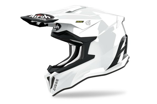 AIROH STRIKER BIANCO CASCO CROSS ENDURO IN FIBRA DA XS A XXL STK14 | eBay