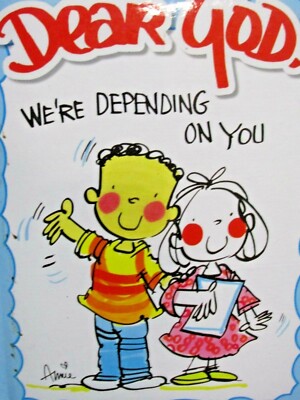 dear God,We're Depending on You, NEW! Hardcover board Age 3 up story gift book